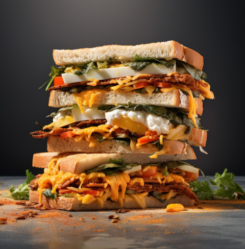 A photo of a Sandwiches, fast food advertisement stock images