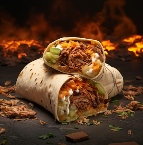 A photo of a Shawarma, fast food advertisement stock images