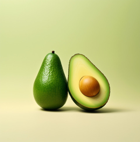 Two avocados in perfect harmony