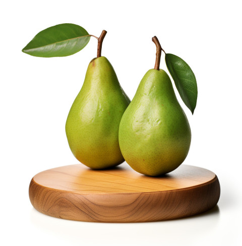 Fresh Avocados on White Background