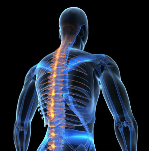 Man suffering from chronic back pain