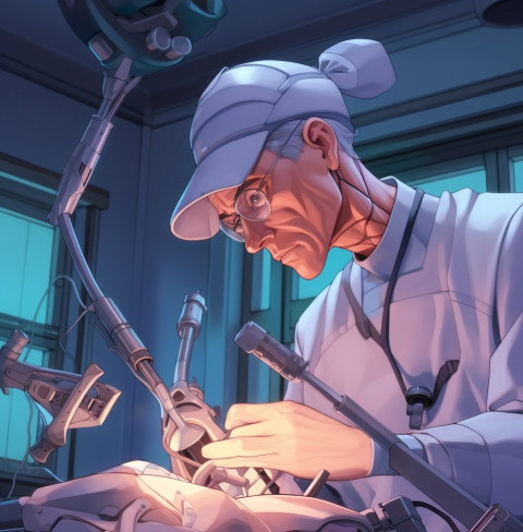 Minimally invasive surgery with robotic arm