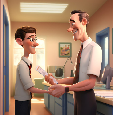 a doctor and a patient shaking hands