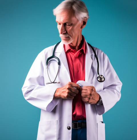 Doctor in White Coat with Stethoscope