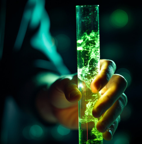 Scientist Holding Test Tube