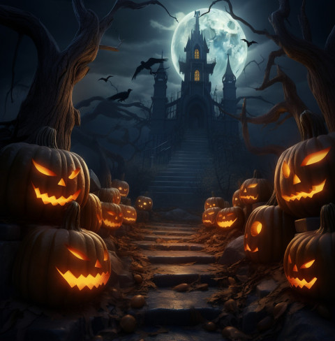 an image of a dark and scary halloween scene
