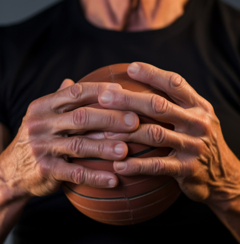 Hands on Balance Ball for Exercise