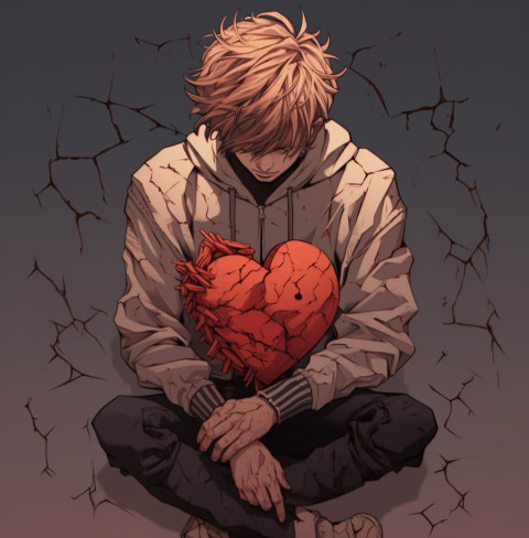 A person holding a broken heart representing the pain of heartbr