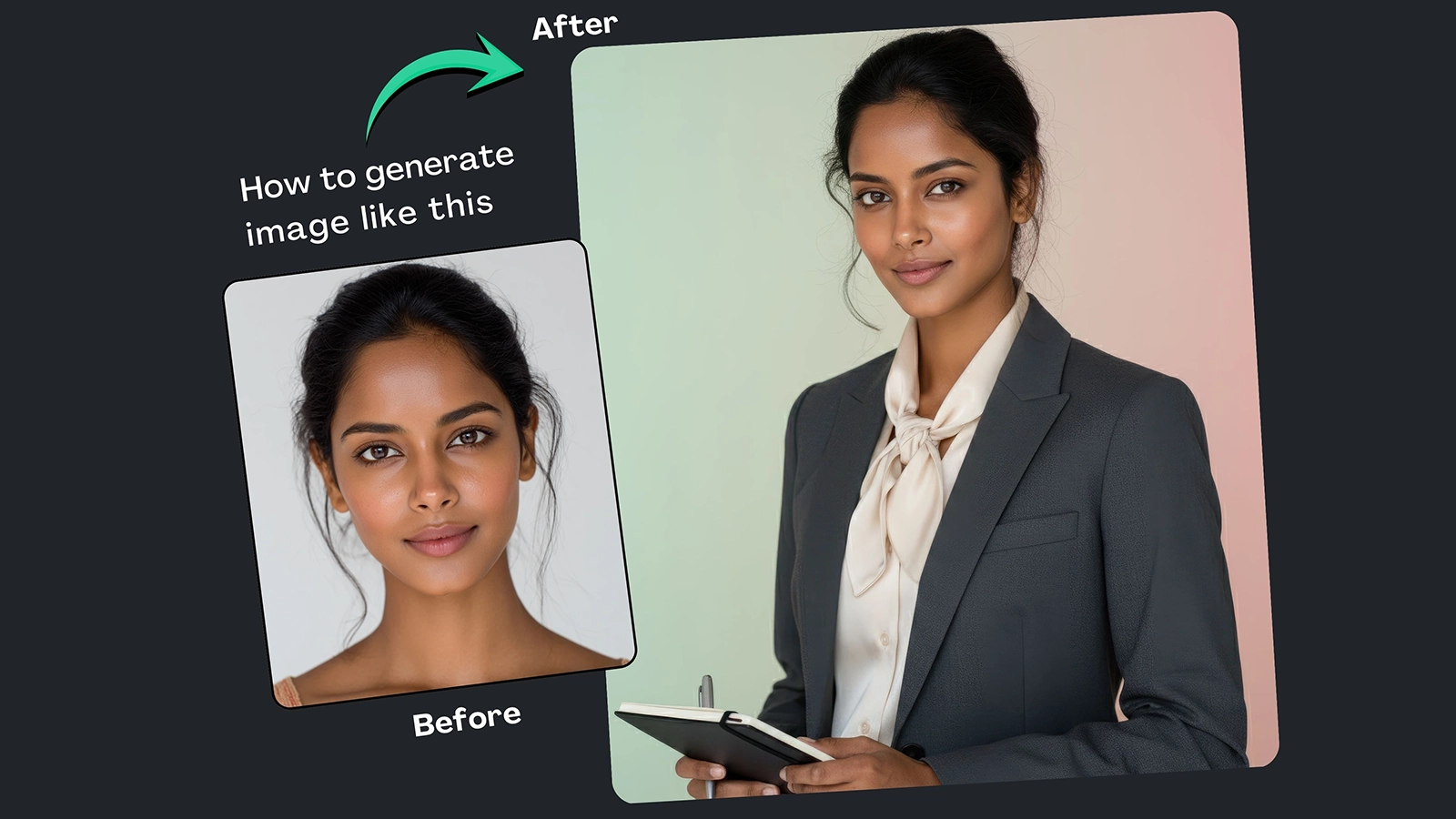 Clean Background Portrait Prompt Using Google Gemini