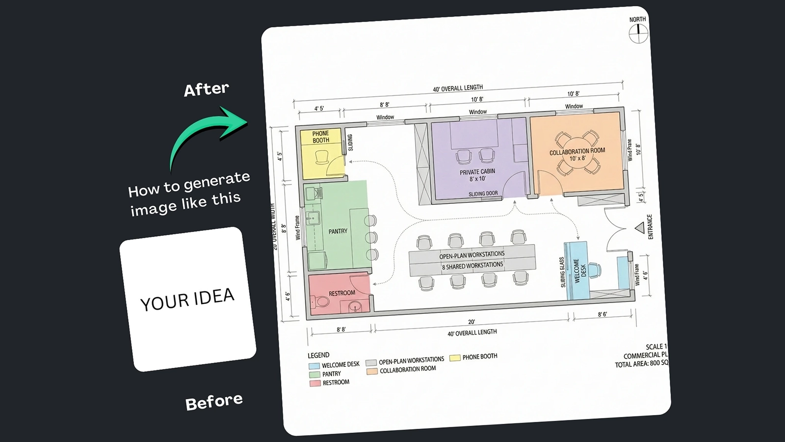 Top Google Gemini Prompt for Clean 2D Office Floor Plans
