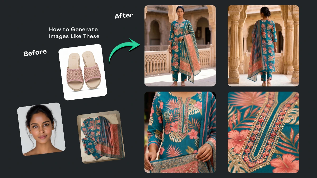 Professional Ethnic Wear Fashion Photography Prompts