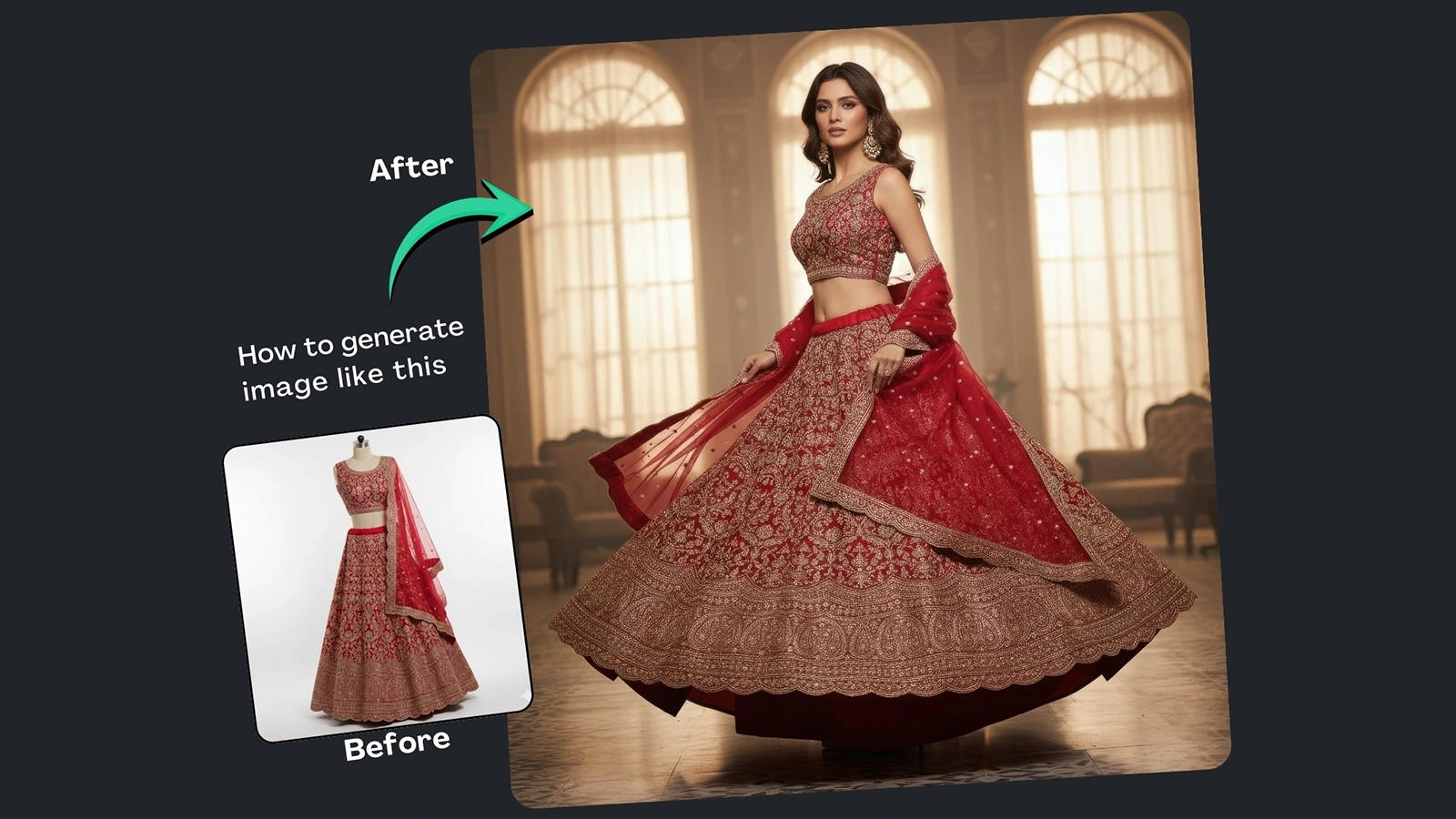 Flat-Lay To Bridal Studio Shots Google Gemini Prompt With Builder