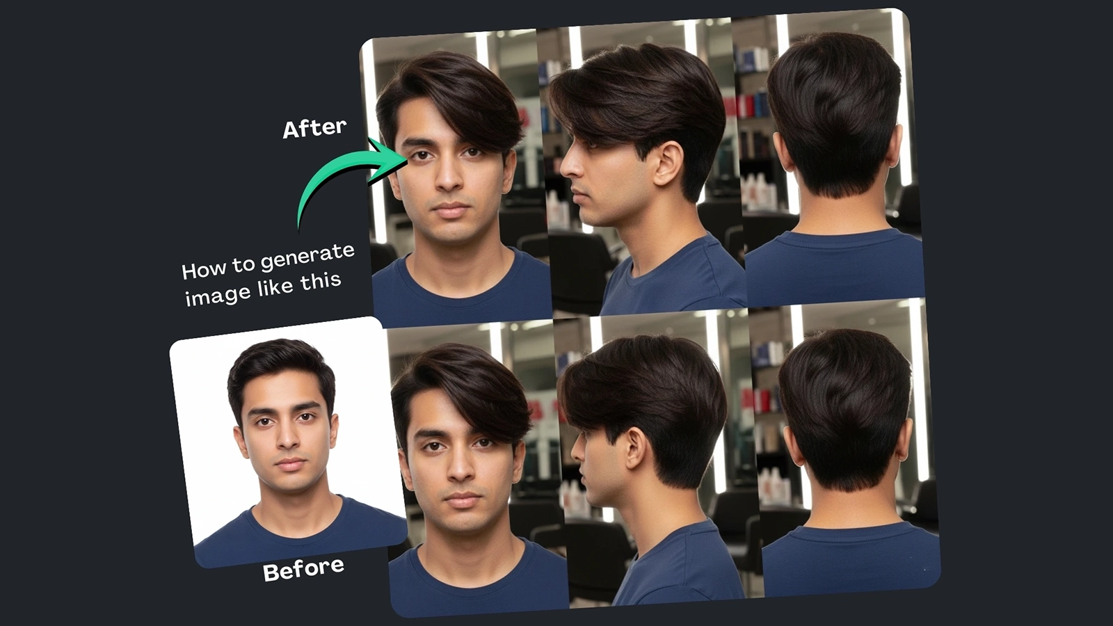 Hairstyle Try-On 360 Degree Google Gemini Prompt With Builder