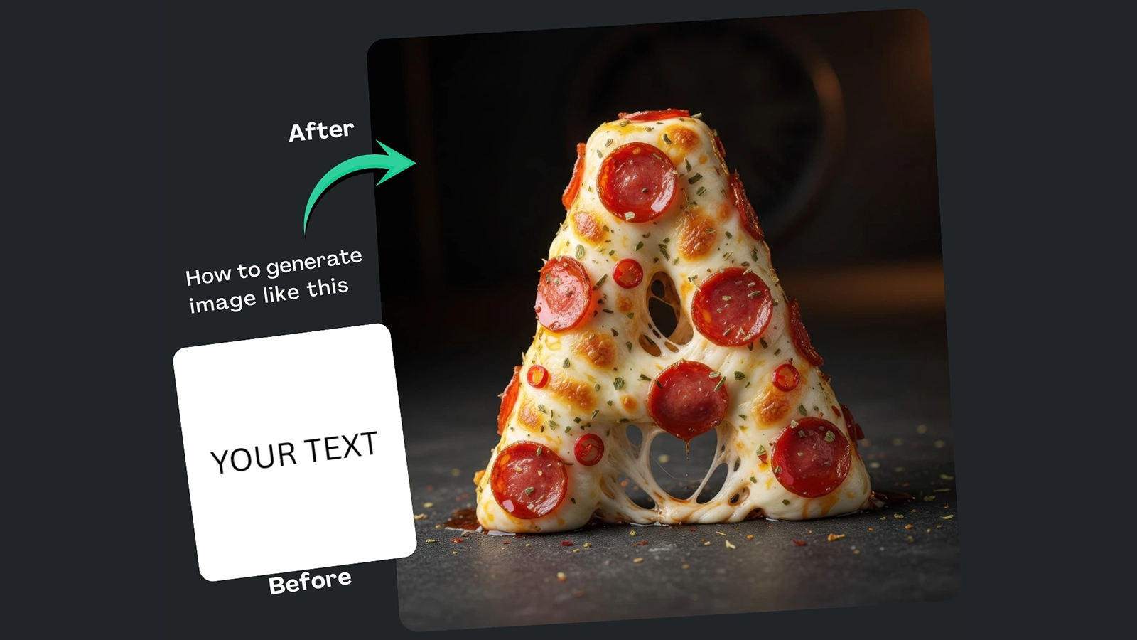Mouth Watering Food Typography Google Gemini Prompt With Generator