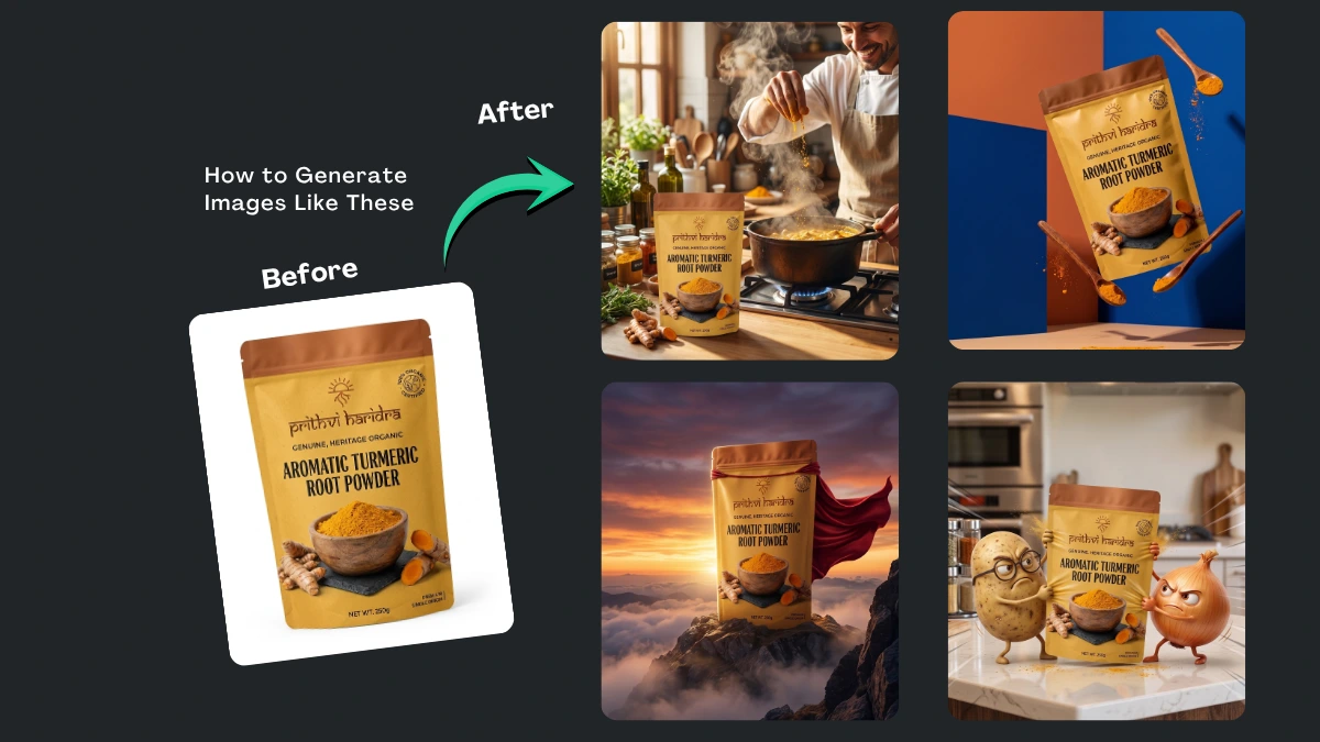 Creative Organic Turmeric Powder Prompts