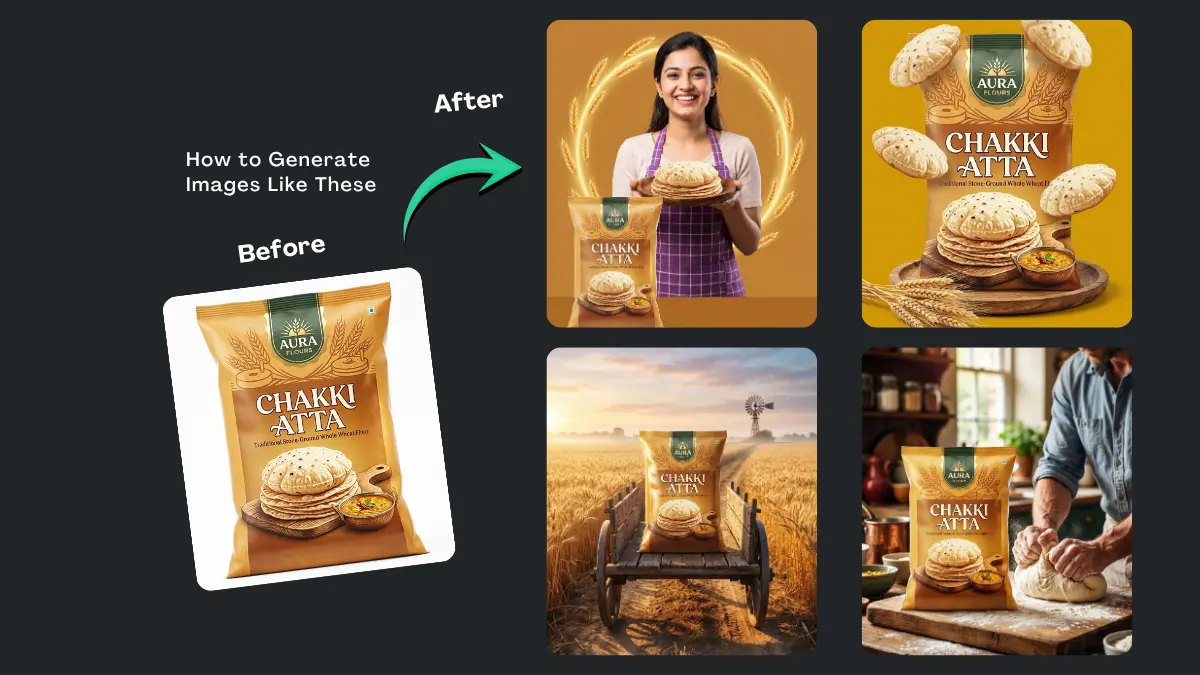 Authentic Grocery Aesthetics. Get Traditional Whole Wheat Flour Packaging Design Prompt
