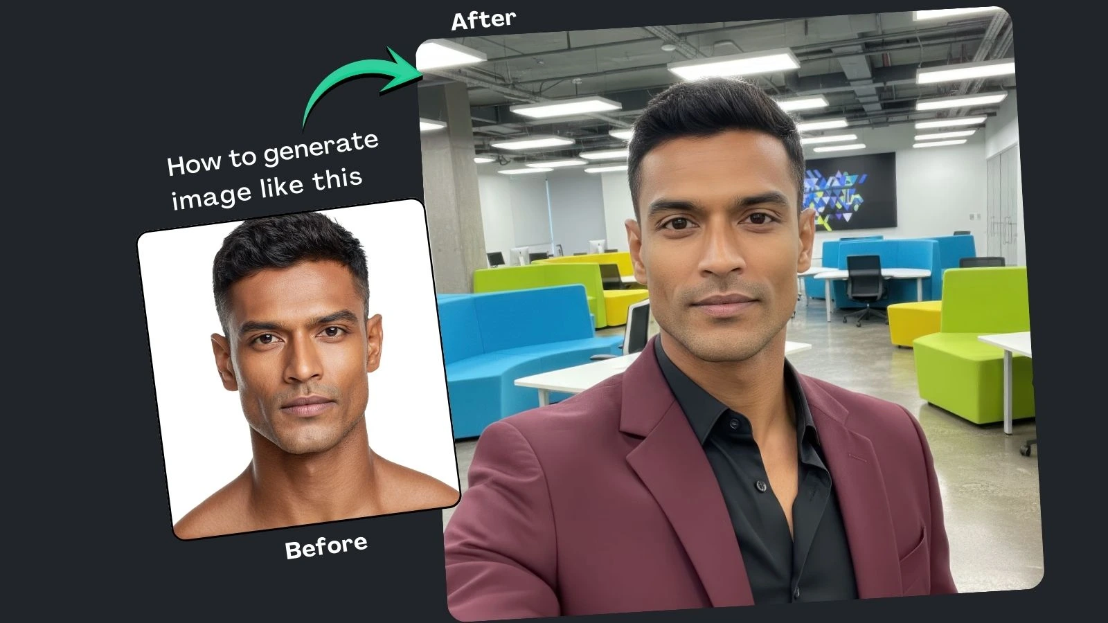 Professional Office Selfie Prompt with Google Gemini
