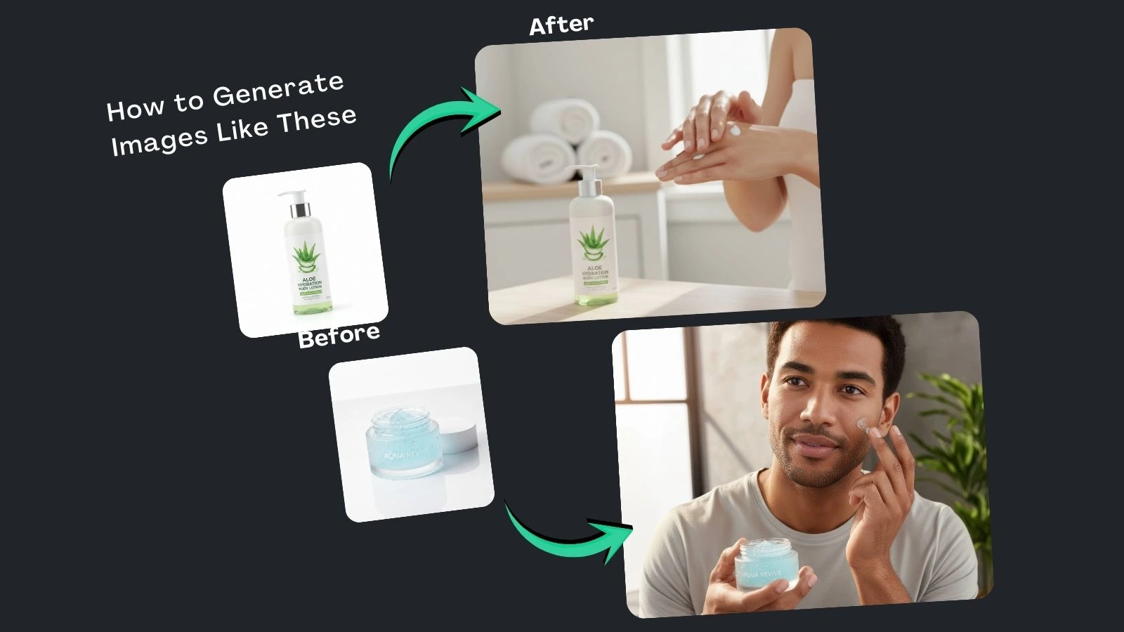 Show Cosmetics Products on Real Skin And Faces with Google Gemini