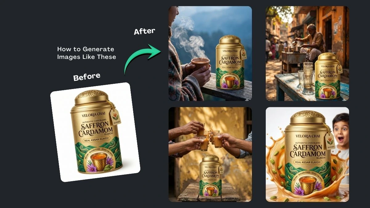 Viral Elaichi Tea Product Photo Prompts Google Gemini